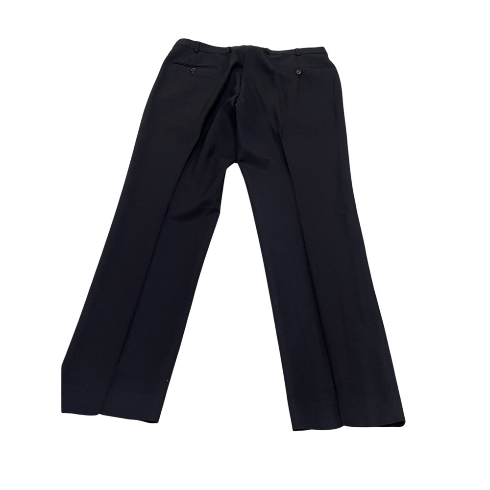 Men's Brooks Brothers Dress Pants Black Pleated Tollegno 1900 Italy Fabric W38